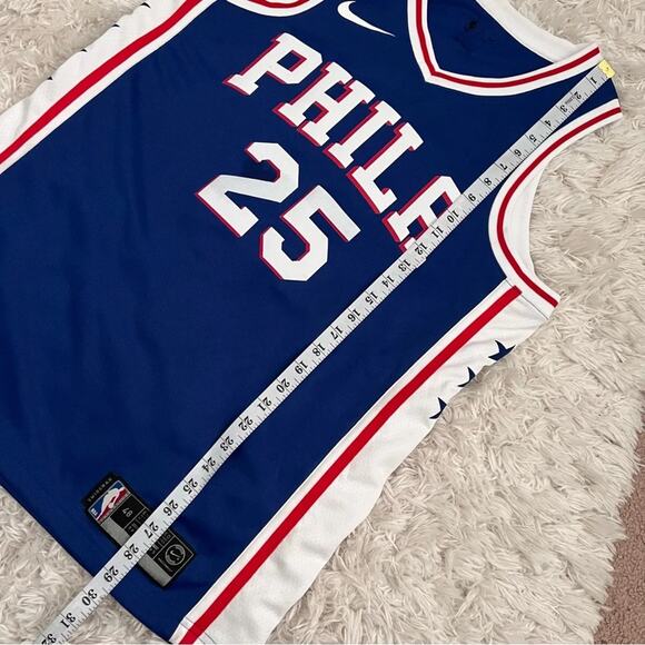 Nike Dri-fit Red White and Blue Philadelphia 76ers Simmons Jersey Size L - Picture 9 of 9
